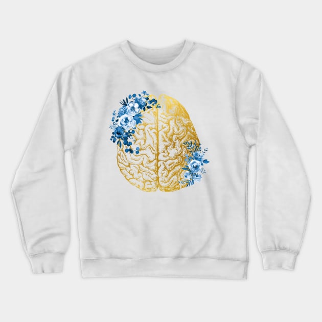Human Brain Crewneck Sweatshirt by erzebeth